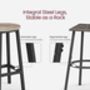 Set Of Two Bar Stools With Metal Frame, thumbnail 7 of 11