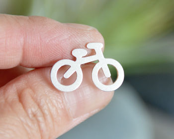 Bicycle Tie Tack In Sterling Silver, 2 of 3