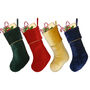 Personalised Luxury Plush Velvet Christmas Stocking, thumbnail 3 of 8