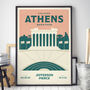 Personalised Athens Marathon Print, Unframed, thumbnail 2 of 5