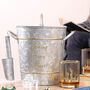 Personalised Galvanised Zinc Ice Bucket And Scoop, thumbnail 1 of 7