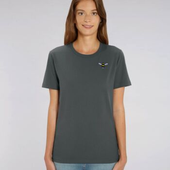 Organic Cotton Embroidered Bee T Shirt, 6 of 6