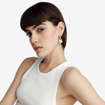 Spring Flower J Hoop Earrings, 2 of 5