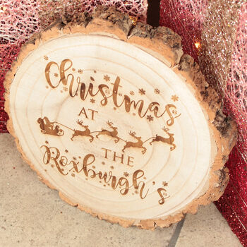 Personalised Family Christmas Wood Slice Decoration, 2 of 4