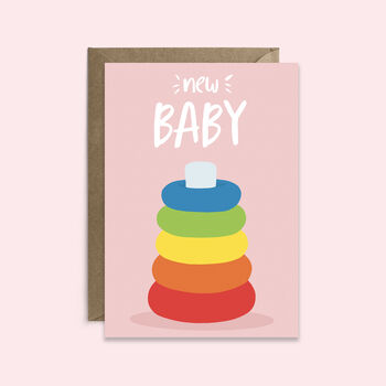 New Baby Card Stacking Toy Illustration, 3 of 4
