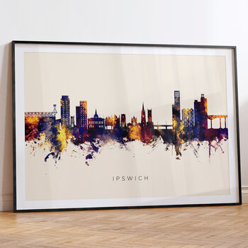 Ipswich Skyline Cityscape Art Print, 6 of 12