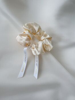 Bridemaid Satin Scrunchie With Ribbon, 3 of 4