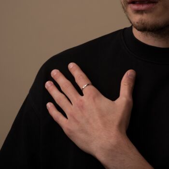 Initial Band Ring, Silver, Gold, Rose Gold, 2 of 12