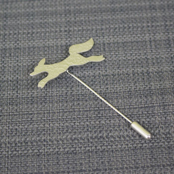 Sterling Silver Watercolour Baby Fox Pin, 3 of 4