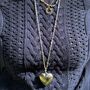 Lucky In Love Extra Long Puffy Heart Chain Necklace, thumbnail 3 of 4