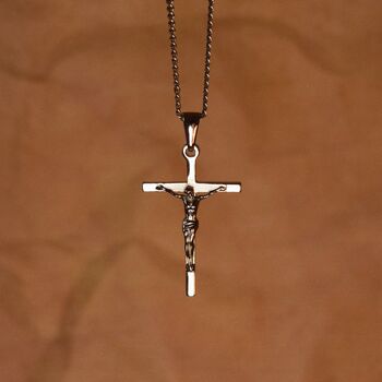 Crucifix Handmade Stainless Steel Necklace, 5 of 5