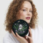 Badger Embroidered Green Circle Jewellery Box, thumbnail 2 of 6
