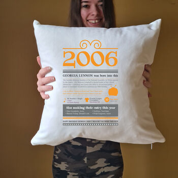 Personalised 18th Birthday Gift Cushion, 5 of 9