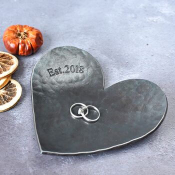 11th Anniversary Large Steel Heart Dish, 6 of 9