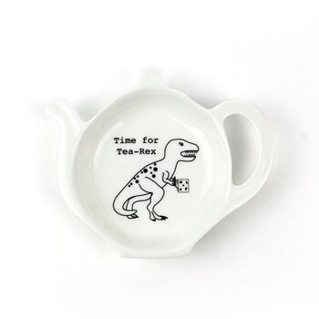 Time For Tea Rex Dinosaur Tea Bag Tidy, 4 of 6