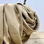 Super Soft Plain Pashmina Style Scarf In Tan, thumbnail 2 of 3