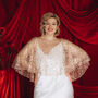 Gold Cape Beaded Wedding Dress Cover Up, thumbnail 1 of 12