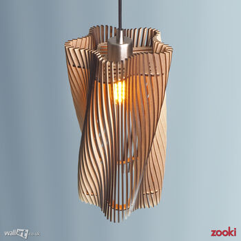 Zooki 27 'Aurvandil' Wooden Pendant Light, 6 of 10