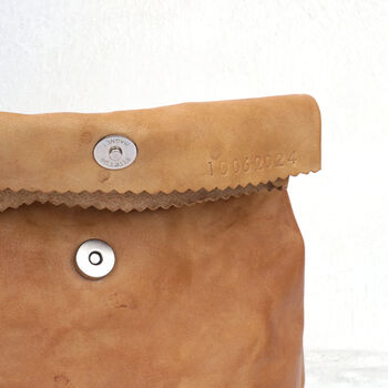 Leather Paper Bag Magnetic Closure, 5 of 10