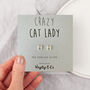 Cat Ear Crazy Cat Lady Sterling Silver Stud Earrings, thumbnail 2 of 4