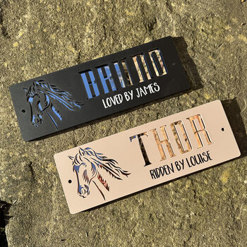 3D Horse Silhouette Stable Name Acrylic Door Sign, 2 of 7