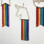 Unicorn With Luxury Rainbow Knitted Fringing, thumbnail 1 of 12
