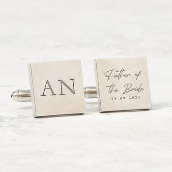 Personalised Father Of The Bride Gift Cufflinks, 3 of 7
