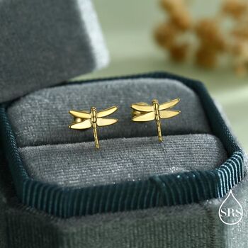 Dragonfly Screw Back Earrings In Sterling Silver, 3 of 11