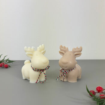 Christmas Reindeer Candle And Christmas Decoration, 7 of 12