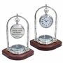 Personalised Chrome 6th Anniversary Desk Clock With Compass, thumbnail 1 of 10