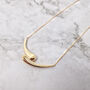 18k Gold Vermeil Plated Crossover Infinity Necklace, thumbnail 1 of 4