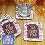Personalised Home Bar Set Of Four Coasters, thumbnail 1 of 9