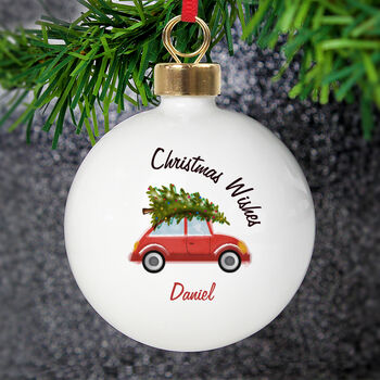 Driving Home For Christmas Bauble Red Car, 5 of 6
