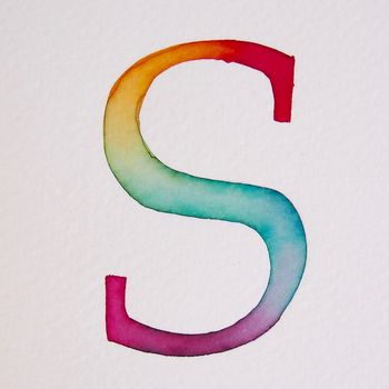 Handmade Watercolour Any Letter Initial Birthday Card, 9 of 10