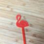 Flamingo Drink Stirrer On Neon Pink Translucent Acrylic, thumbnail 6 of 6