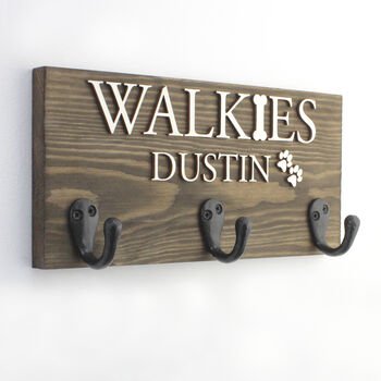 Personalised Walkie's And Names Dog Lead Holder, 5 of 12