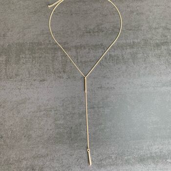 Long Chain Bar Necklace, 4 of 5