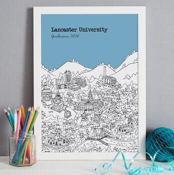 Personalised Lancaster Graduation Gift Print, 8 of 9