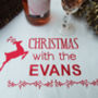 Personalised Organic Christmas Dinner Tablecloth, thumbnail 1 of 4
