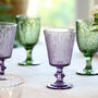 Luxury Botanical Coloured Glass Goblet Set, thumbnail 1 of 5