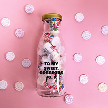 Personalised Love Hearts Gift Bottle, 2 of 2