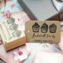 Baked With Love Cupcakes Personalised Rubber Stamp, thumbnail 4 of 5