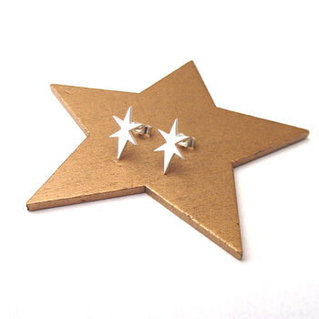 Sterling Silver Northern Star Earrings, 3 of 9