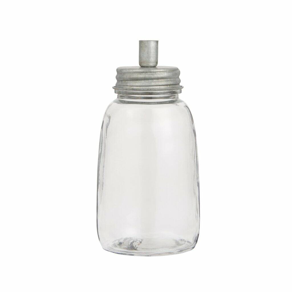 Glass Bottle Candle Holder With Zinc Lid By Attic Room