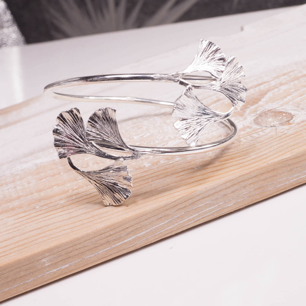 Silver Ginko Wrap Cuff By SUMMER AND SILVER | notonthehighstreet.com