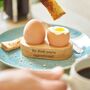 Personalised Solid Oak Double Egg Cup, thumbnail 3 of 11