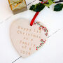 First Family Christmas Hanging Heart Decoration, thumbnail 1 of 9