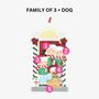 Family And Dog Christmas Tree Decoration With Personalised Name, thumbnail 3 of 5