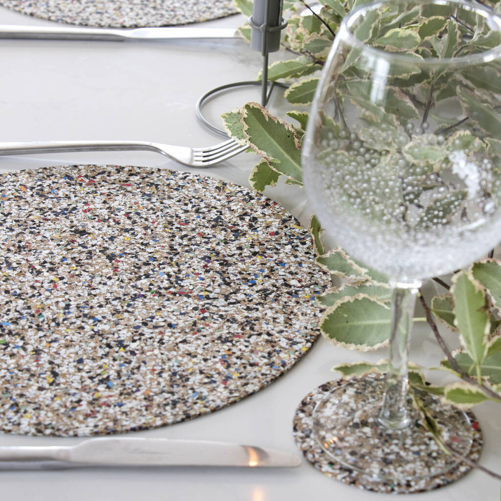 Beach Clean Round Placemat Set By Liga