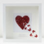 Ruby Wedding Anniversary Framed 3D Butterfly Heart, thumbnail 9 of 10